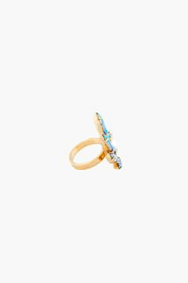 Dannijo Gold And Swarovski Handmade Rubik Ring for women