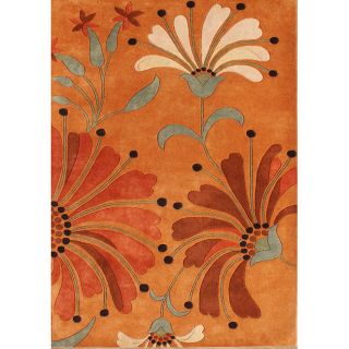 tufted eastern orange wool rug 5 x 8 today $ 184 99 sale $ 166 49 save