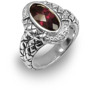 Scott Kay Sterling Silver Rhodolite Garnet Ring