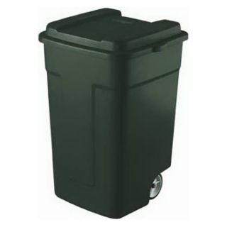 Rubbermaid 2851 00 EGRN 50 Gallon Green Wheeled Refuse Can, Pack of 4
