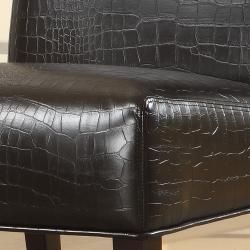 ETHAN HOME Decor Faux Alligator Leather Print Lounge Chair
