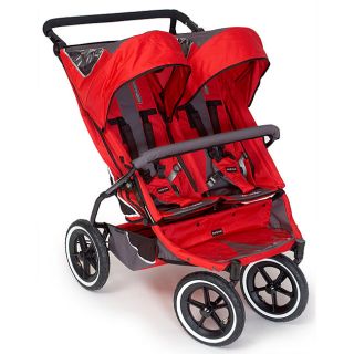 Phil and Teds Red E3 Twin Stroller
