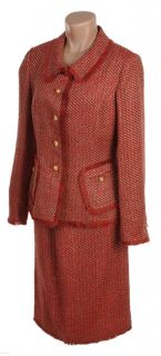 George Simonton Tweed Suit with Fringe Trim