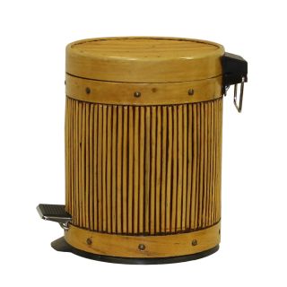 Rattan Coil Rattan Step open Trash Bin with Liner Today $37.99