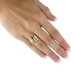 Toscana Collection 18k Goldplated Triple Cross Ring