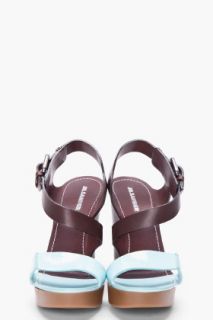Jil Sander Turquoise Two Tone Wedges for women