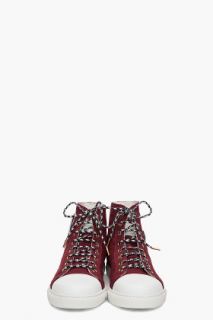 Marc Jacobs Burgundy Canvas Sneakers for men