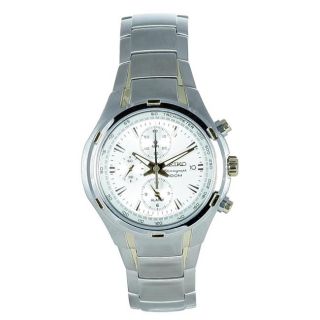 Seiko Mens Chronograph Multifunction Stainless Steel Watch