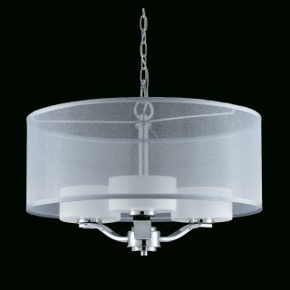 Solstice 4 light Chrome and Fabric Finished Light Pendant Today $262