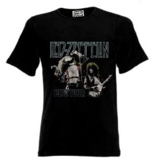Led Zeppelin   75 Page Plant (T Shirt, schwarz) Bekleidung