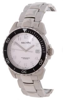 Sector 450 Date Stainless Steel Silver Dial Watch