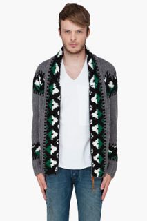 Diesel Charcoal K Kamea Cardigan for men