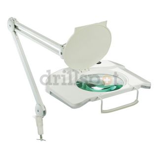 Lumapro 10C911 LED Square Magnifier Lamp, white