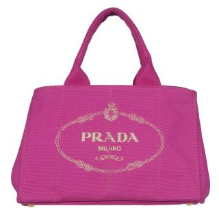 Prada Pink Canvas Tote Bag