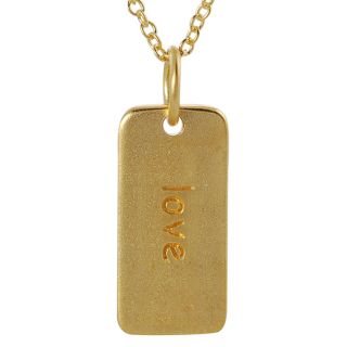 Miadora 10k Pink Gold 1/6ct TDW Diamond Love Necklace