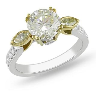 18k Gold 2 1/10ct TDW Certified Diamond Engagement Ring (G H, SI1 SI2