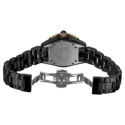 Akribos XXIV Womens Quartz Baguette Ceramic Bracelet Watch