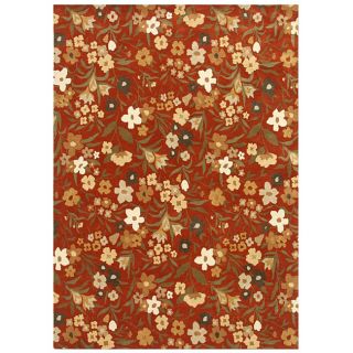 Hand tufted Red/ Green Wool Rug (8 x 10)