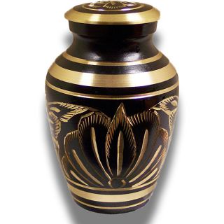 Star Legacy Royal Hand crafted Black lacquered Brass Keepsake Pet Urn