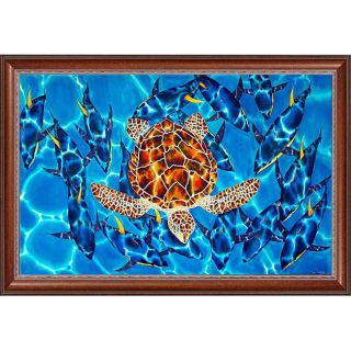 Daniel Jean Baptiste Hawksbill Sea Turtle Framed Canvas Art