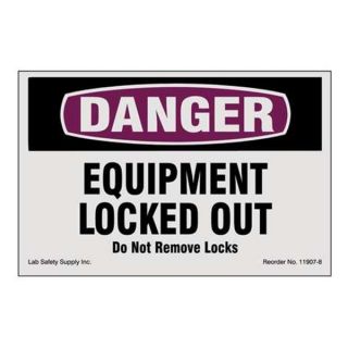 Prinzing 11907 8LS Lock out tag Sign Magnetic Danger
