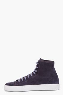 Common Projects Charcoal Suede Tournament Sneakers for men
