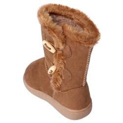 Journee Kids Girls H3 Side Toggle Accent Boots