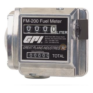 Gpi FM 200 G6N Flowmeter, Mechanical, 3/4 In, 4 to 20 GPM